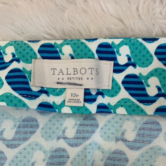 Talbots Whale Print Preppy Mini Skirt Size 12P - Picture 4 of 5
